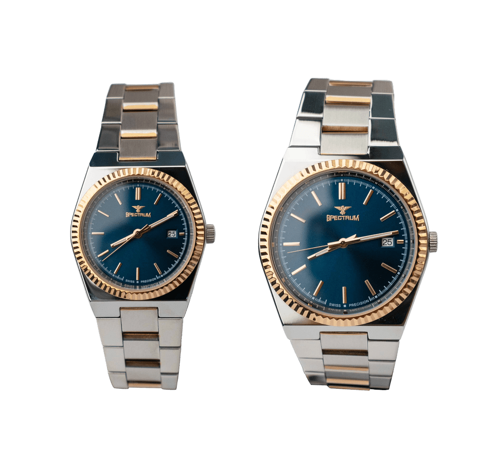 Stainless Steel UNISEX's Two Tone Rose Watch - S17043LM-8P — Spectrum